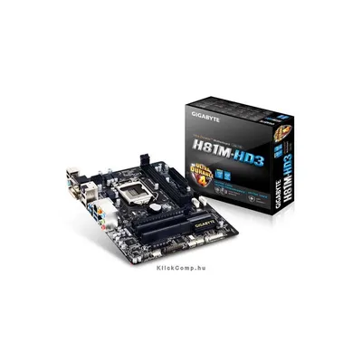 Alaplap H81M LGA1150 mATX H81M-HD3 Intel GA-H81M-HD3 fotó