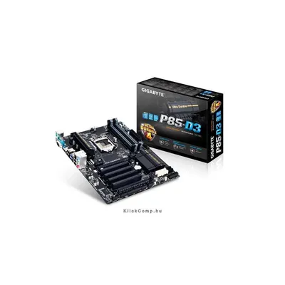 Alaplap Main Board Desktop iB85 S1150DDR3HDMIUSB3.0 USB2.0RAIDLANSATAIII SATAII ATX Retail GIGABYTE GA-P85-D3 fotó
