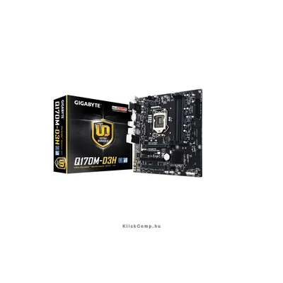 Alaplap Q170 LGA1151 mATX Gigabyte Q170M-D3H Intel GA-Q170M-D3H fotó