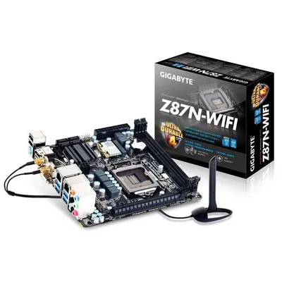 Alaplap Z87N-WIFI skt1150 mini-ITX Z87 2xDDR3 1600MHz RAID 1xGBE LAN 4xSATA3 4xUSB2.0 6xUSB3.0 GIGABYTE GA-Z87N-WIFI fotó