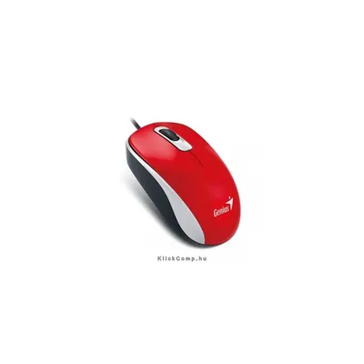 Egér Vezetékes Genius DX-110 1000 DPI 3 gomb USB piros GENIUS-31010116104 fotó