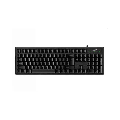 Billentyűzet USB Genius KB-101 Smart szálcsiszolt fekete GENIUS-31300006404 fotó