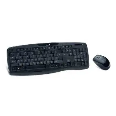 Vezetéknélküli Billentyűzet + egér Multimédiás KIT Genius KB-8000X Wireless Fekete GENIUS-31340005109 fotó