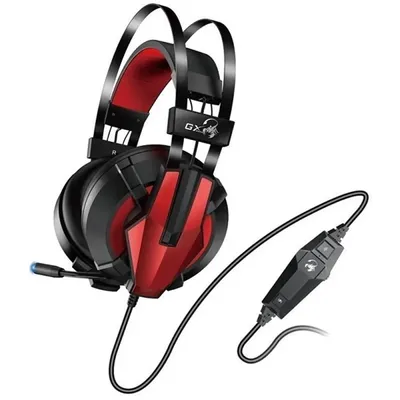 Fejhallgató USB Genius HS-G710V fekete-piros gamer mikrofonos headset GENIUS-31710014400 fotó