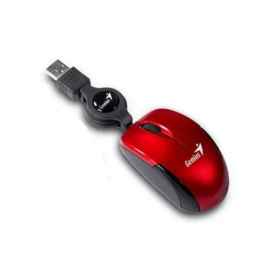 egér Micro Traveler Piros USB GENMMCTRR fotó