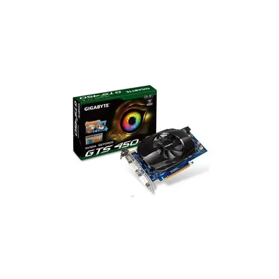 PCI-E Nvidia GTS450 1024MB DDR5, 128bit, 810 3608MHz, DVI, HDMI, Dual Slot Ventilátor 3 év GV-N450-1GI fotó