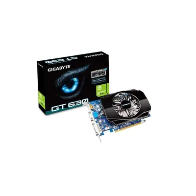 PCI-E Nvidia GT630 1024MB DDR3, 128bit, 810 1600MHz, Dsub, DVI, HDMI, Single Slot Ventilátor GV-N630-1GI fotó