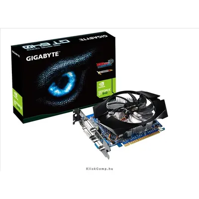 PCI-E Nvidia GT640 OC 2048MB, DDR3, 128bit, 900 1800Mhz, 2xDVI, HDMI, D-SUB Dual Slot Ventilátor GV-N640D3-2GI fotó