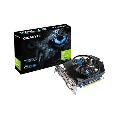 PCI-E Nvidia GT740 OC 2048MB DDR5, 128bit, 1072 5400MHz, Dsub, DVI, HDMI, Dual Slot Ventilátor GV-N740DOC-2GI fotó