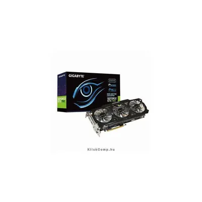 PCI-E Nvidia GTX760 2048MB, DDR5, 256bit, 1085 6008Mhz, 2xDVI, HDMI, DP, Dual Slot Ventilátor GV-N760OC-2GD fotó