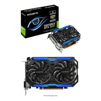 VGA Nvidia GTX960 IXOC PCI-E 4TB DDR5 128bit 2xDVI HDMI DP Dual Slot ventillátor GV-N960IXOC-4GD fotó