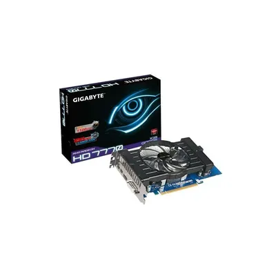 PCI-E AMD HD7770 OC 1024MB DDR5, 128bit, 1100 5000MHz, DVI, HDMI, 2xmDP, Dual Slot Ventilátor 3 év GV-R777OC-1GD fotó