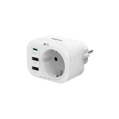 Hálózati aljzat, 2xUSB-A, 1xUSB Type-C, PD, FIP, max.20W, fehér HAMA-223342 fotó