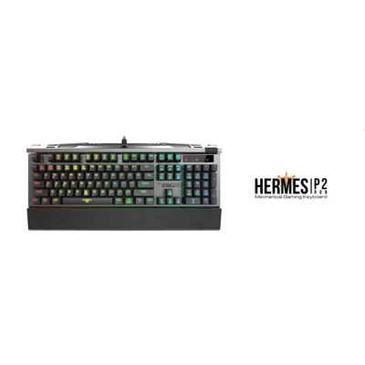 Gamer billentyűzet angol Mechanikus Gamdias HERMES P2 UK HERMES-P2 fotó