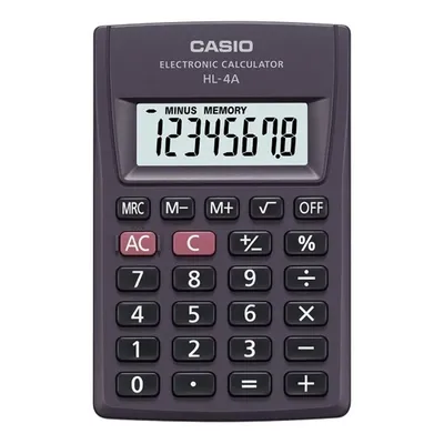 Zsebszámológép Casio HL-4A-S fekete HL-4A-S fotó