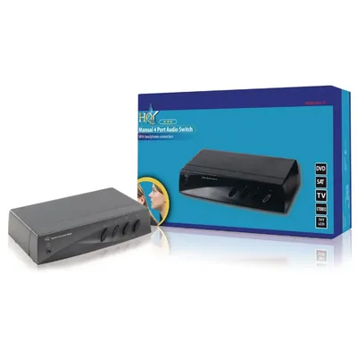 MANUÁLIS 4 PORTOS AUDIÓ KAPCSOLÓ HQSW-AV110 fotó