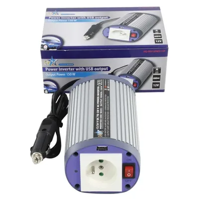 INVERTER 12 V 230 V 150W + USB HQ-INV150WU-12 fotó