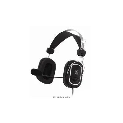 ComfortFit Stereo Fejhallgató 3.5mm Jack, hangerőszabályozó, mikrofon Fekete HS-50 fotó