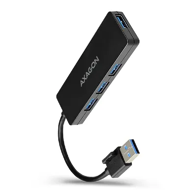 4 port USB Hub USB3.2 AXAGON HUE-G1A fekete - HUE-G1A fotó