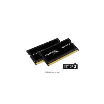 16GB DDR3 Notebook memória 1600MHz 1.35V Kit! 2db 8GB KINGSTON HyperX Impact Black HX316LS9IBK2/16 HX316LS9IBK2_16 fotó