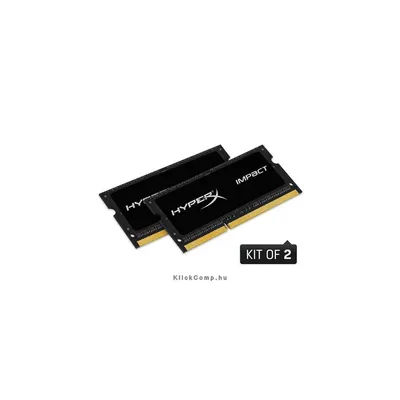 8GB DDR3 notebook memória 1600MHz 1.35V Kit! 2db 4GB KINGSTON HyperX Impact Black HX316LS9IBK2/8 HX316LS9IBK2_8 fotó