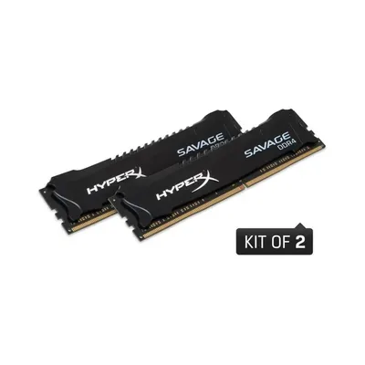 16GB DDR4 memória 2133MHz DDR-4 Kit 2db 8GB Kingston HyperX Savage Fekete XMP HX421C13SBK2/16 HX421C13SBK2_16 fotó