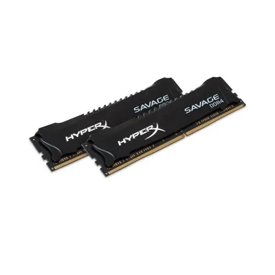 16GB DDR4 memória 2800MHz Kit 2db 8GB Kingston HyperX Savage Fekete XMP HX428C14SBK2 16 HX428C14SBK2_16 fotó