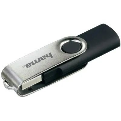 8GB Pendrive USB2.0 fekete Hama Rotate Hama-90891 fotó