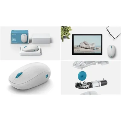 Vezetéknélküli egér Microsoft Ocean Plastic Mouse fehér I38-00006 fotó