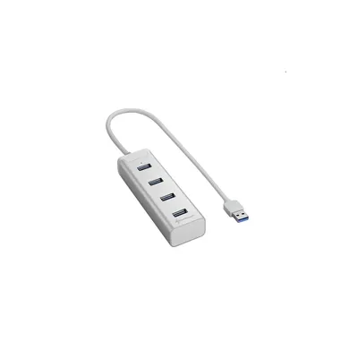 4 port USB Hub - Aluminium Hub Ezüst USB3.0 KELSHA16822 fotó