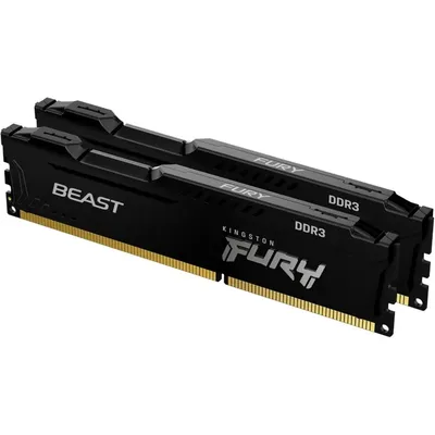 8GB memória DDR3 1600MHz 2x4GB Kingston FURY Beast Black KF316C10BBK2_8 fotó