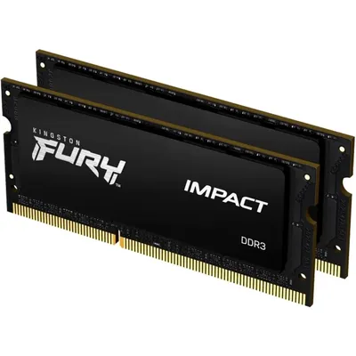 8GB  notebook memória DDR3L 1600MHz (Kit of 2) 1.35V Kingston FURY Impact KF316LS9IBK2/8 KF316LS9IBK2_8 fotó
