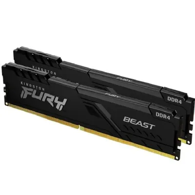 64GB DDR4 memória 3600MHz 2x32GB Kingston FURY Beast Black KF436C18BBK2_64 fotó