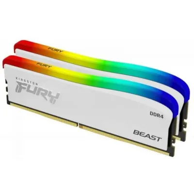 32GB DDR4 memória 3600MHz 2x16GB Kingston FURY Beast White KF436C18BWAK2_32 fotó