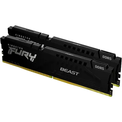 64GB DDR5 memória 4800MHz 2x32GB Kingston FURY Beast Black KF548C38BBK2-64 fotó