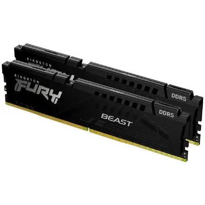 32GB DDR5 memória 5200MHz 2x16GB Kingston FURY Beast Black KF552C36BBEK2-32 fotó