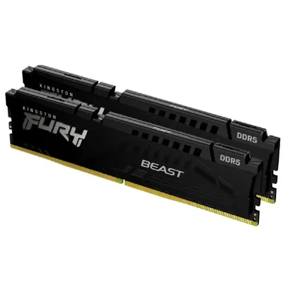 64GB DDR5 memória 5200MHz 2x32GB Kingston FURY Beast Black KF552C36BBEK2-64 fotó