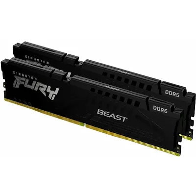 16GB DDR5 memória 5200MHz 2x8GB Kingston FURY Beast Black KF552C40BBK2-16 fotó