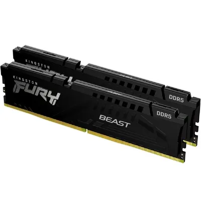 16GB DDR5 memória 5600MHz 2x8GB Kingston FURY Beast Black KF556C40BBK2-16 fotó