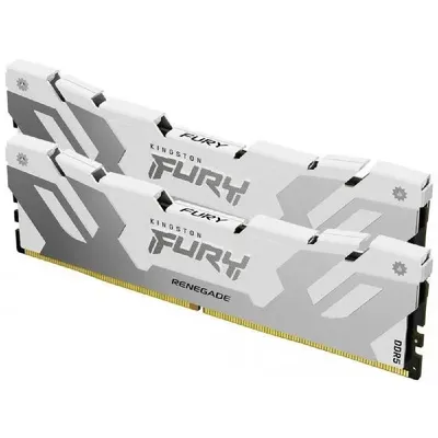 32GB DDR5 memória 6000MHz 2x16GB Kingston FURY Renegade White KF560C32RWK2-32 fotó