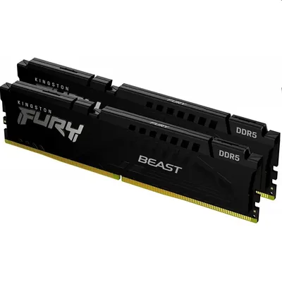 32GB DDR5 memória 6000MHz 2x16GB Kingston FURY Beast Black KF560C36BBEK2-32 fotó