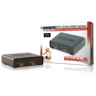 2 portos HDMI elosztó KN-HDMISPL10 fotó