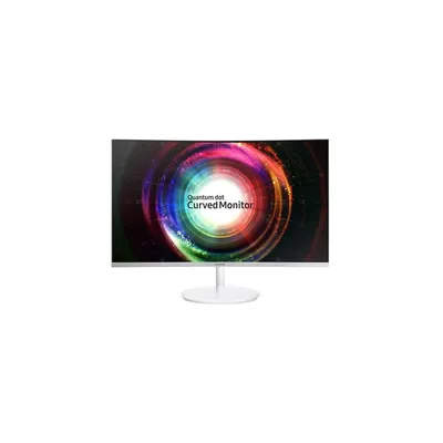 Monitor 31,5" QLED WQHD HDMI Mini-Display port ívelt kijelzős fehér-ezüst Samsung C32H711QEU LC32H711QEUXEN fotó