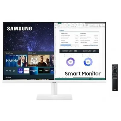 Monitor 32&#34; LED HDMI HDR10 SMART fehér távirányítóval Samsung LS32AM501NUXEN fotó
