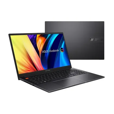 Asus VivoBook laptop 15,6&#34; 2,8K R7-5800H 16GB 512GB Radeon NOOS fekete Asus VivoBook S M3502QA-MA001 fotó
