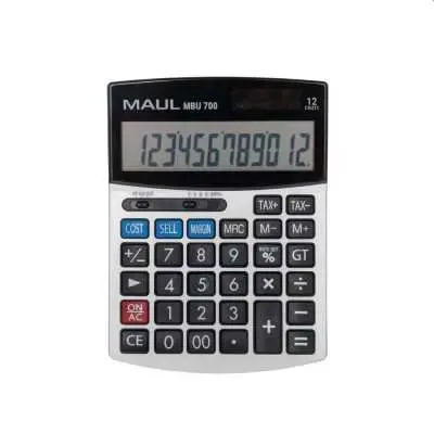 Számológép, asztali, 12 számjegy, MAUL "MBU 700", fekete MAUL-7269890 fotó