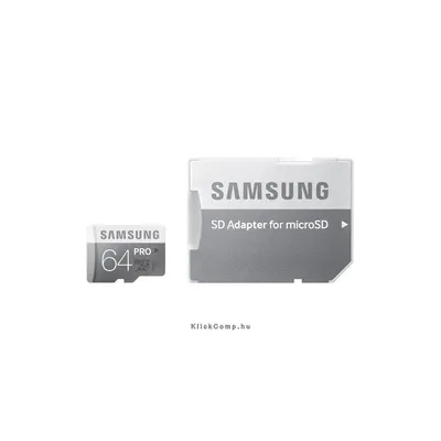 MicroSD kártya ADAPTERREL 64GB PRO MB-MG64DA EU Class10, UHS-1 Grade1, R90 W80, blister MB-MG64DA_EU fotó