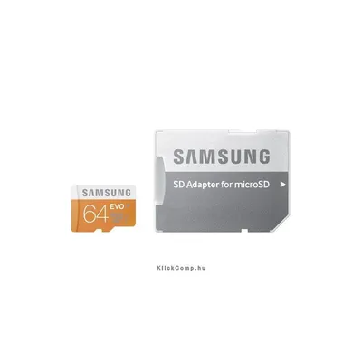 MicroSD kártya ADAPTERREL 64GB EVO, MB-MP64DA EU Class10, UHS-1 Grade1, Up to 48MB S, blister MB-MP64DA_EU fotó