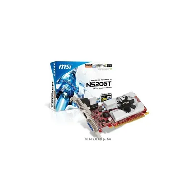 N520GT-MD1GD3 LP GDDR3 PCIe DVI HDMI MSVN520GTMD1 fotó