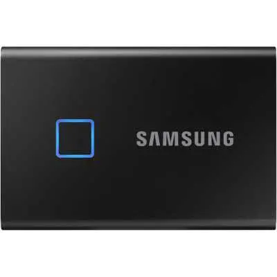 2TB külső SSD USB3.2 fekete ujjlenyomatolvasós Samsung T7 Touch MU-PC2T0K_WW fotó